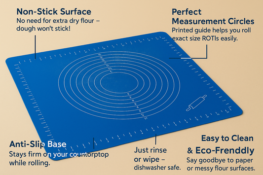 Roti Master Premium Non-Slip Silicone Roti Rolling Mat